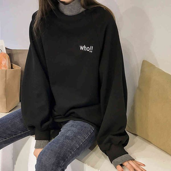 autumn and winter large plush thickened two-and-a-half high collar sweater women's long sleeve jacket fashion, Black
autumn and winter large plush thickened two-and-a-half high collar sweater women's long sleeve jacket fashion, Black