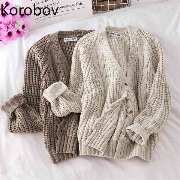 korobov new chic long sleeve women cardigans korean v neck single breasted sueter mujer vintage solid button sweaters 210430, White
korobov new chic long sleeve women cardigans korean v neck single breasted sueter mujer vintage solid button sweaters 210430, White