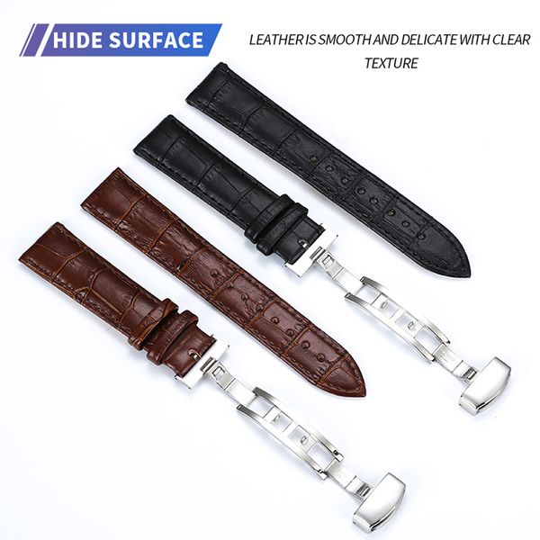 leather slub pattern butterfly buckle style 16 18 20 22mms watch strap accessories, Black;brown
leather slub pattern butterfly buckle style 16 18 20 22mms watch strap accessories, Black;brown