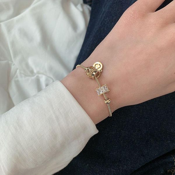 link, chain bracelets simple bracelet women's personalized zircon hand jewelry student friend's gift, Black
link, chain bracelets simple bracelet women's personalized zircon hand jewelry student friend's gift, Black