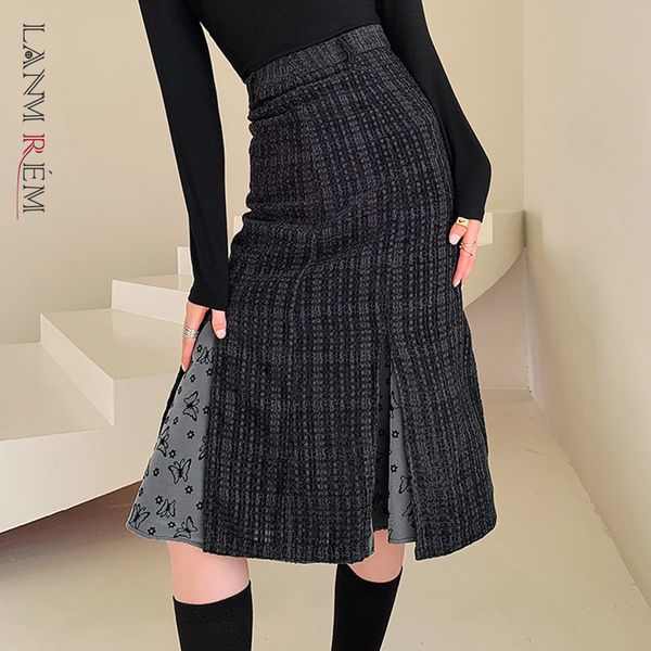 black high waist plaid slit long half-body a-line appliques skirt women fashion tide spring autumn 2f0058 210507
black high waist plaid slit long half-body a-line appliques skirt women fashion tide spring autumn 2f0058 210507