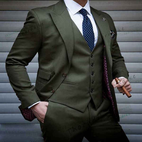 men's suits & blazers thorndike olive green men for wedding tuxedos 2021 groom man blazer jacket 3 pieces smart casual business, White;black
men's suits & blazers thorndike olive green men for wedding tuxedos 2021 groom man blazer jacket 3 pieces smart casual business, White;black