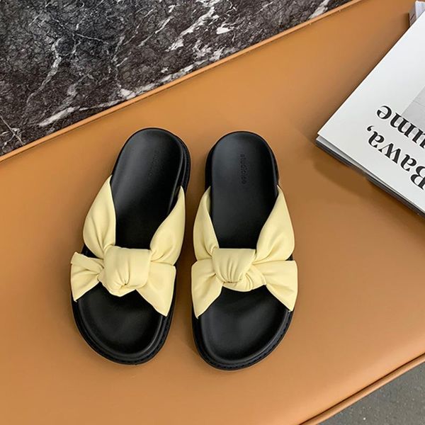 slippers women bow woman beach slides ladies outside shoes girls platform flats female slip on brand zapatos de mujer, Black 
slippers women bow woman beach slides ladies outside shoes girls platform flats female slip on brand zapatos de mujer, Black