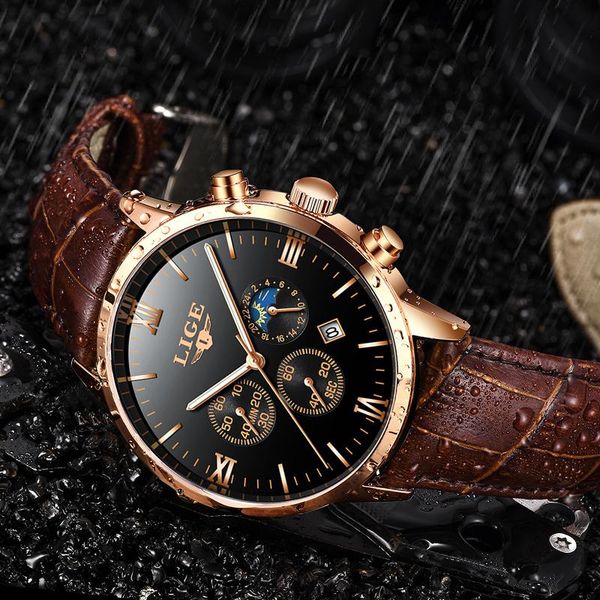 wristwatches relojde hombre lige men's watches men business fashion leather watch moon phase date luminous multi-function sports quartz, Slivery;brown
wristwatches relojde hombre lige men's watches men business fashion leather watch moon phase date luminous multi-function sports quartz, Slivery;brown