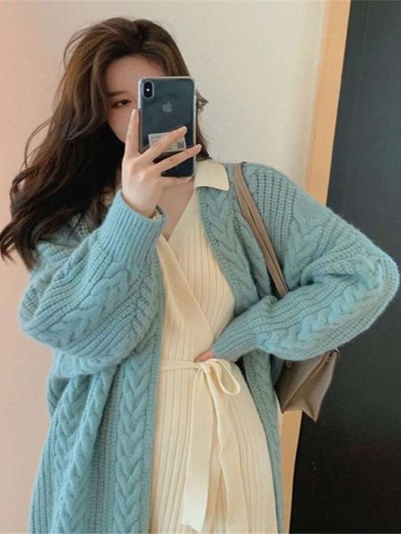 autumn and winter medium long sweater fashion net red knitted cardigan style coat, White;black
autumn and winter medium long sweater fashion net red knitted cardigan style coat, White;black