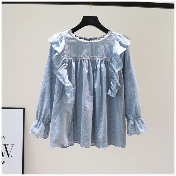women's blouses & shirts lamtrip princess ruffles dots embroidery long sleeve shirt lolita sweet sf9f, White
women's blouses & shirts lamtrip princess ruffles dots embroidery long sleeve shirt lolita sweet sf9f, White