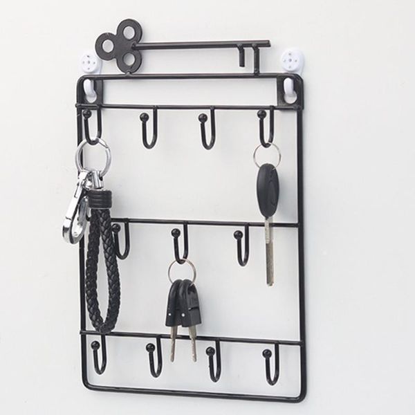 modern style iron wall mounted 11 hangers hooks key holder coat hat storage rack practical cloth / keys & rails
modern style iron wall mounted 11 hangers hooks key holder coat hat storage rack practical cloth / keys & rails