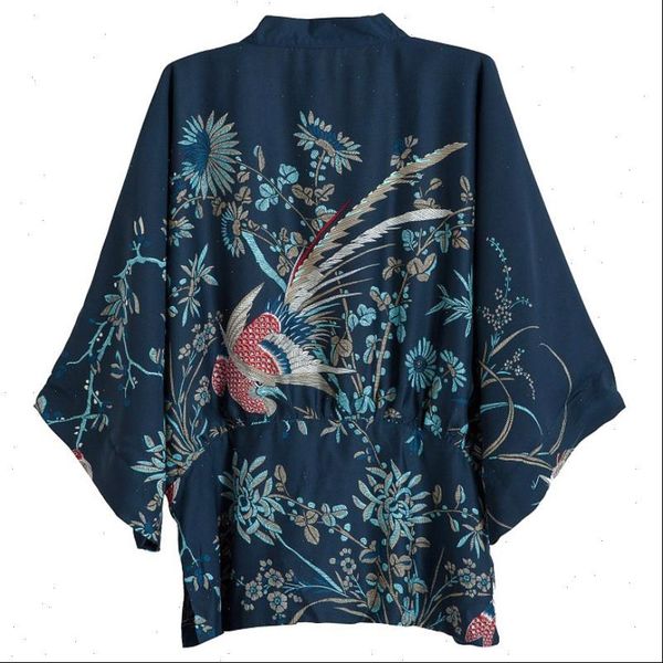 causal kimono cardigan harajuku women shirt sun protection flower birds print three quarter sleeve loose, White
causal kimono cardigan harajuku women shirt sun protection flower birds print three quarter sleeve loose, White