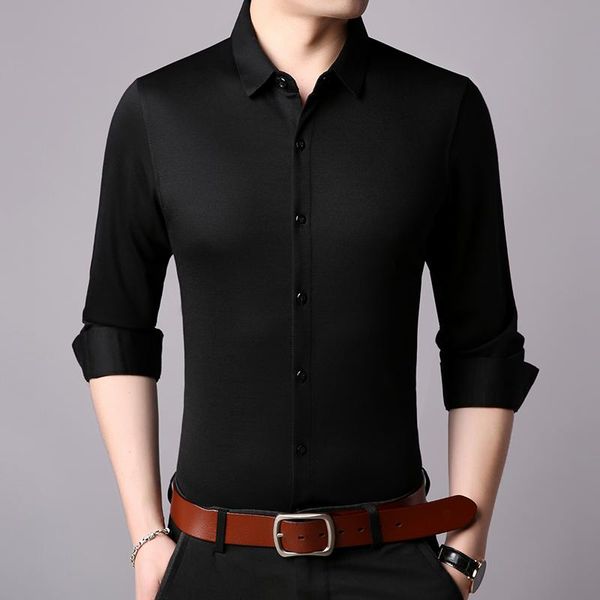 men's casual shirts men solid color long-sleeved shirt business 2021 spring and autumn clothes zde120256, White;black
men's casual shirts men solid color long-sleeved shirt business 2021 spring and autumn clothes zde120256, White;black