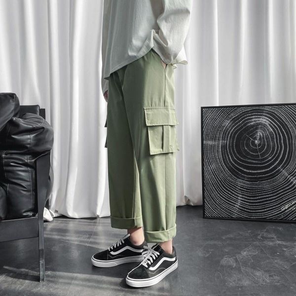 men's pants summer cargo fashion solid color retro pocket casual men streetwear loose hip-hop straight mens s-3xl, Black
men's pants summer cargo fashion solid color retro pocket casual men streetwear loose hip-hop straight mens s-3xl, Black