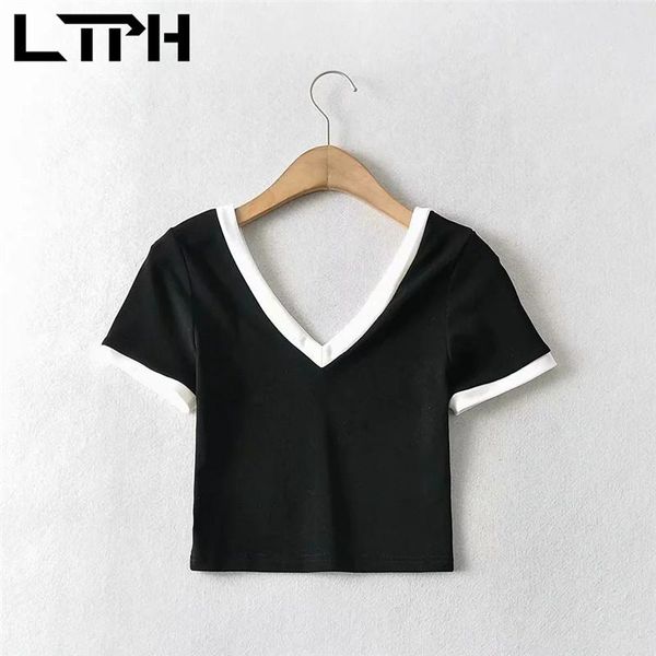 street casual double v-neck women t-shirt short vintage elastic sweatshirt skinny sports shirts gym 2021 summer women's, White
street casual double v-neck women t-shirt short vintage elastic sweatshirt skinny sports shirts gym 2021 summer women's, White