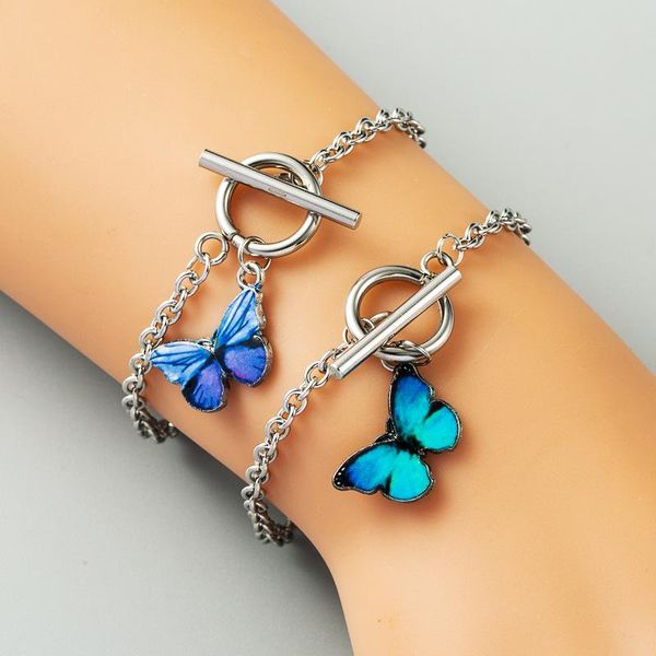 blue butterfly bracelet european and american fashion all-match ladies link, chain, Black
blue butterfly bracelet european and american fashion all-match ladies link, chain, Black