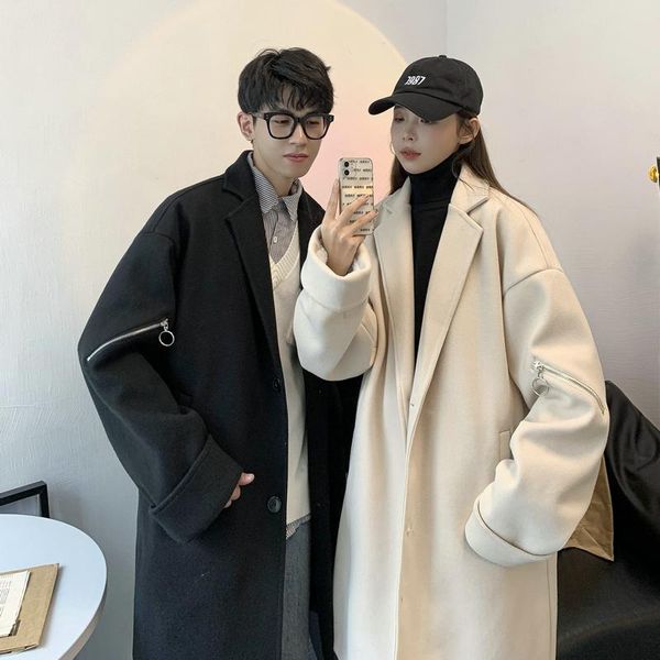 men's wool & blends winter plus velvet woolen coat men warm fashion oversized long korean loose jacket mens overcoat, Black
men's wool & blends winter plus velvet woolen coat men warm fashion oversized long korean loose jacket mens overcoat, Black
