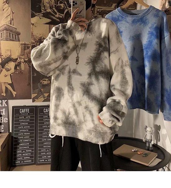 men's sweaters autumn winter sweater trend personality knit harajuku style loose bottom line, White;black
men's sweaters autumn winter sweater trend personality knit harajuku style loose bottom line, White;black