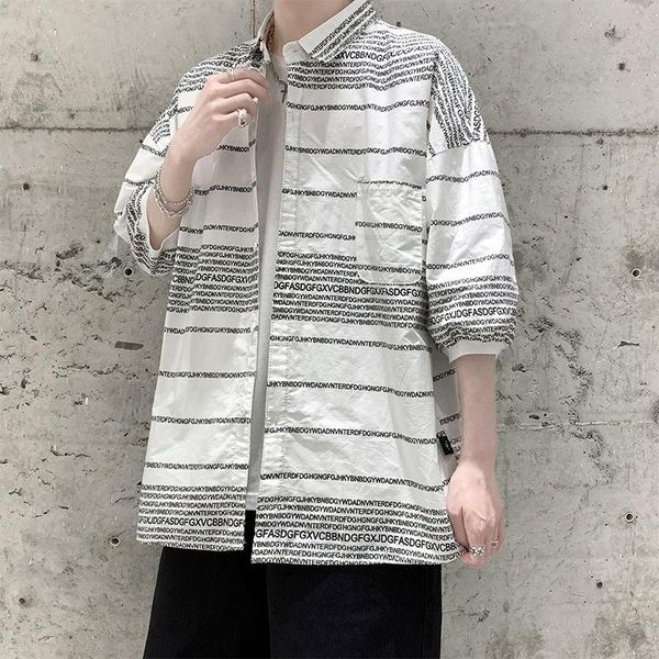 men's casual shirts 2021 summer arrivals fashion versatile big soap handsome short sleeve letter flower shirt trendy man, White;black
men's casual shirts 2021 summer arrivals fashion versatile big soap handsome short sleeve letter flower shirt trendy man, White;black