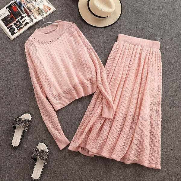 two piece dress ichoix hollow out elegant 3 set women and skirt pink blue beige autumn winter korean outfits 2 knitted, White
two piece dress ichoix hollow out elegant 3 set women and skirt pink blue beige autumn winter korean outfits 2 knitted, White