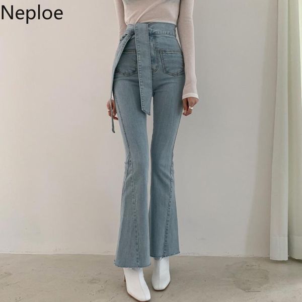 women's jeans neploe korean high waist women solid belt pockets zipper pants loose casual street denim trousers pantalon 49563, Blue
women's jeans neploe korean high waist women solid belt pockets zipper pants loose casual street denim trousers pantalon 49563, Blue