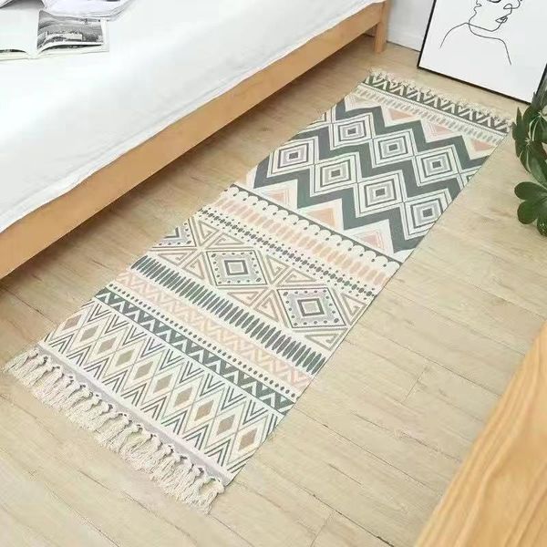 carpets luxury bohemia ethnic style cotton linen soft carpet handmade tassel rug living room bedside floor mat pad home boho decoration
carpets luxury bohemia ethnic style cotton linen soft carpet handmade tassel rug living room bedside floor mat pad home boho decoration
