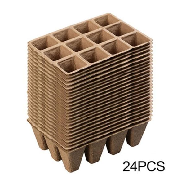 planters & pots 12 grids peat seed starter biodegradable sprouting seedling trays for indoor and outdoor plants 
planters & pots 12 grids peat seed starter biodegradable sprouting seedling trays for indoor and outdoor plants