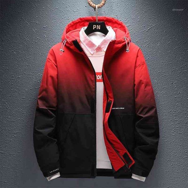 men's down & parkas warm winter coat gradient color fashion jacket mens parka casual thick hooded male windbreaker trendy brand arrival, Black
men's down & parkas warm winter coat gradient color fashion jacket mens parka casual thick hooded male windbreaker trendy brand arrival, Black