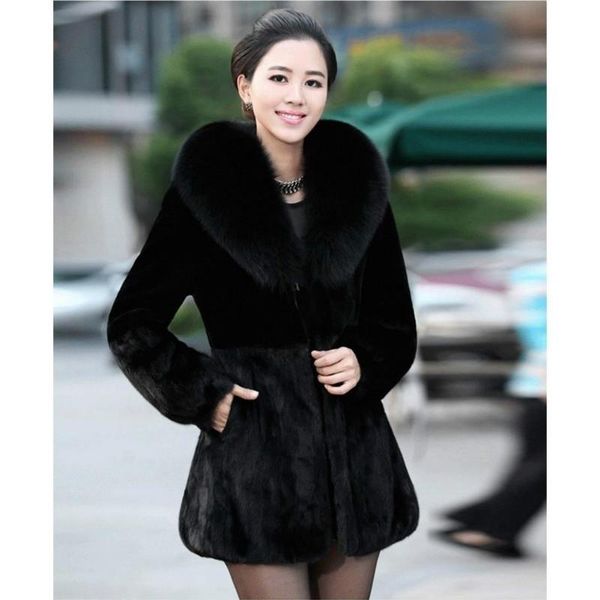 women's fur & faux women coat with collar female elegant overcoat ladies full pelt genuine plus size 6xl y50, Black
women's fur & faux women coat with collar female elegant overcoat ladies full pelt genuine plus size 6xl y50, Black