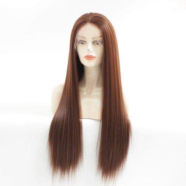 natural looking medium brown long straight wigs for women realistic soft hair synthetic lace front wig 22inch1, Black
natural looking medium brown long straight wigs for women realistic soft hair synthetic lace front wig 22inch1, Black