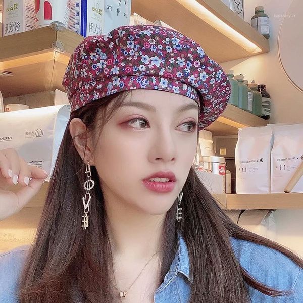 berets spring summer cotton beret painter sboy edition retro fashion octagonal cap full flowers print boina skullies beanies, Blue;gray
berets spring summer cotton beret painter sboy edition retro fashion octagonal cap full flowers print boina skullies beanies, Blue;gray