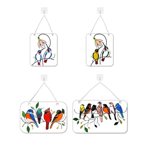 decorative objects & figurines stained bird glass window acrylic hanging decor pendant for home garden wall bedroom ornaments
decorative objects & figurines stained bird glass window acrylic hanging decor pendant for home garden wall bedroom ornaments