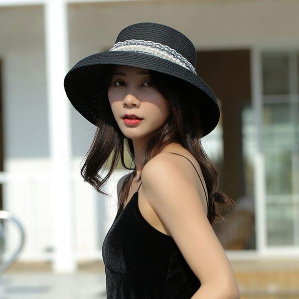 wide brim hats women white lace straw hat outdoor beach sun girl summer folded cap side floppy female #p2, Blue;gray
wide brim hats women white lace straw hat outdoor beach sun girl summer folded cap side floppy female #p2, Blue;gray