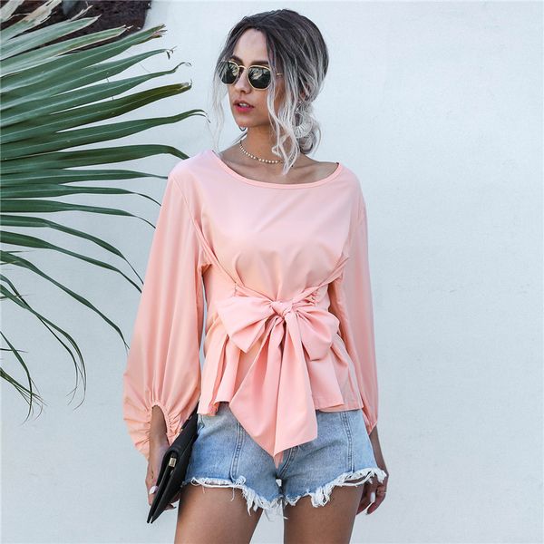 spring summer new lantern sleeve pullover women casual o neck solid bow bandage loose blouse ladies chiffon 210413, White
spring summer new lantern sleeve pullover women casual o neck solid bow bandage loose blouse ladies chiffon 210413, White
