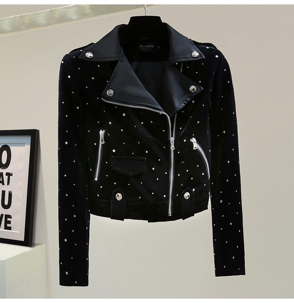women's jackets high street fashion 2021 designer jacket leather patchwork diamonds beaded velvet zip motorcycle biker, Black;brown
women's jackets high street fashion 2021 designer jacket leather patchwork diamonds beaded velvet zip motorcycle biker, Black;brown