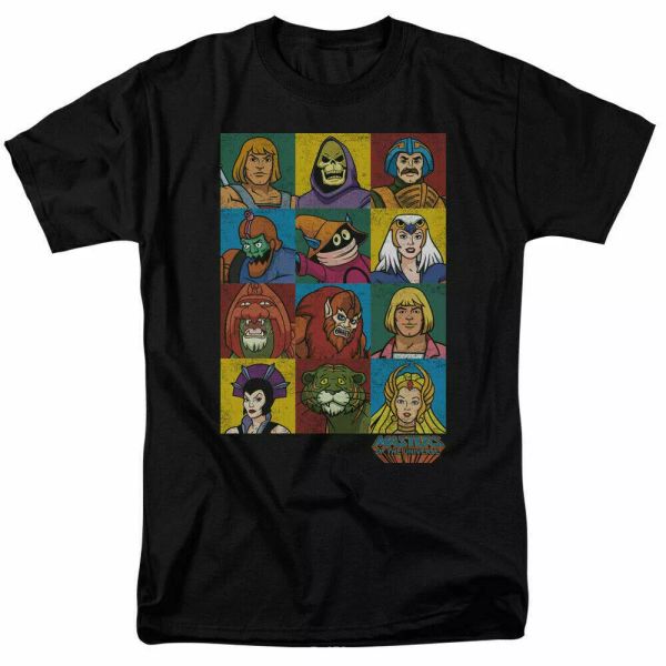 Masters of the Universe Character Heads T Shirt Mens Licensed Cartoon Black, White;black
Masters of the Universe Character Heads T Shirt Mens Licensed Cartoon Black, White;black
