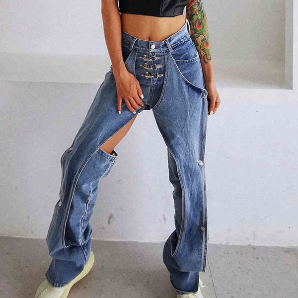 Women's Jeans Elegant Hollow Out Women High Waist Denim casual Wide Leg Pants For Female Fashion Clothes Summer Tide 200930 SEQA, Blue
Women's Jeans Elegant Hollow Out Women High Waist Denim casual Wide Leg Pants For Female Fashion Clothes Summer Tide 200930 SEQA, Blue