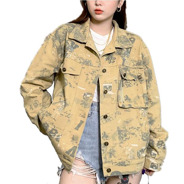 women's down & parkas lukaxsikax 2021 arrival spring autumn women plus size loose jacket designer fashion print khaki denim, Black
women's down & parkas lukaxsikax 2021 arrival spring autumn women plus size loose jacket designer fashion print khaki denim, Black