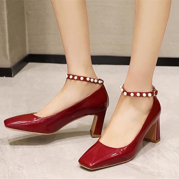 dress shoes spring autumn style mary jane pumps for girls students buckle strap women high heel square toe big size 48, Black
dress shoes spring autumn style mary jane pumps for girls students buckle strap women high heel square toe big size 48, Black