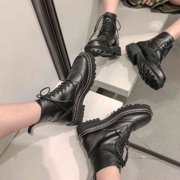 dress shoes genuine leather boots women hollow out flowers brogues platform street motorcycle riding botas mujer for k0k2, Black
dress shoes genuine leather boots women hollow out flowers brogues platform street motorcycle riding botas mujer for k0k2, Black