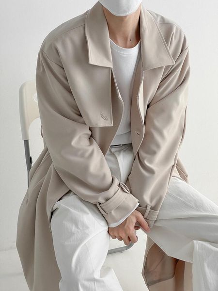 men's trench coats korean style ins windbreaker mid-length spring and autumn handsome high-end coat trend loose thick, Tan;black
men's trench coats korean style ins windbreaker mid-length spring and autumn handsome high-end coat trend loose thick, Tan;black