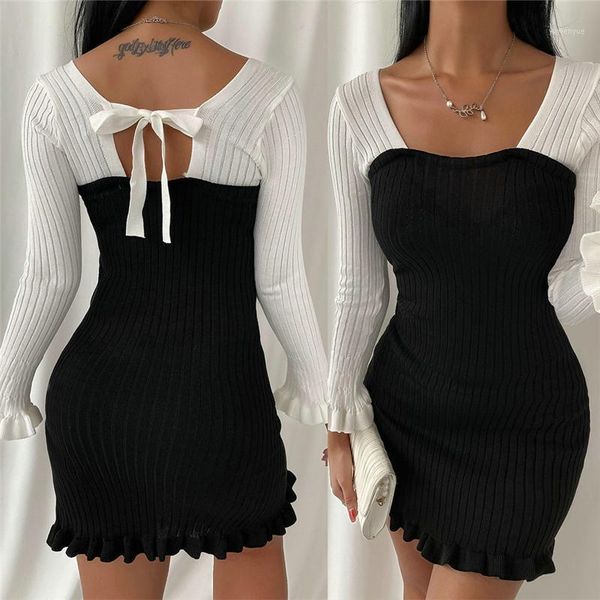 casual dresses fashion women dress close fitting backless hollow out long flared sleeve streetwear, Black;gray
casual dresses fashion women dress close fitting backless hollow out long flared sleeve streetwear, Black;gray