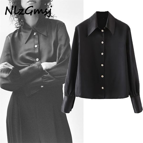 blouse women black satin shirts long sleeve solid turn down collar elegant office ladies work wear blouses 210628, White
blouse women black satin shirts long sleeve solid turn down collar elegant office ladies work wear blouses 210628, White