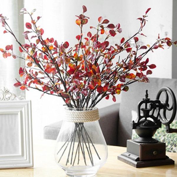 artificial plastic tree branches with red silk leaves for autumn home christmas decoration fake flowers plants leaf floristics decorative &
artificial plastic tree branches with red silk leaves for autumn home christmas decoration fake flowers plants leaf floristics decorative &