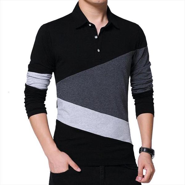 spring autumn shirt fashion mens polo long sleeved shirts patchwork tees soft cotton brand clothing, White;black
spring autumn shirt fashion mens polo long sleeved shirts patchwork tees soft cotton brand clothing, White;black