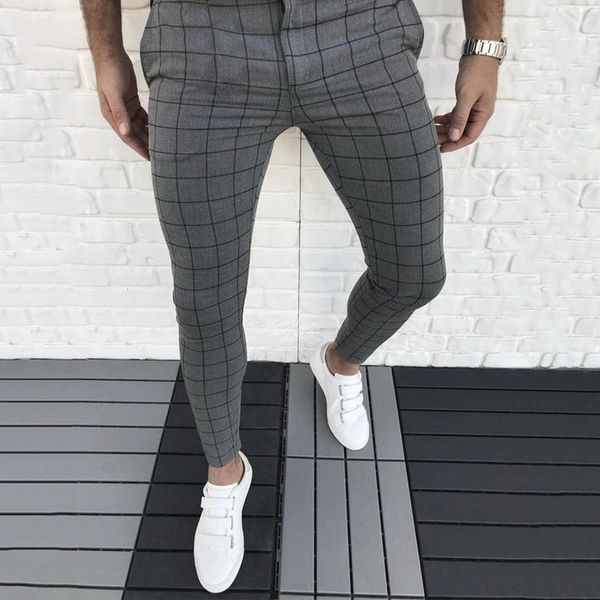 men's pants plaid men skinny clothing pantalon trousers pencil ropa hombre streetwear smart casual, Black
men's pants plaid men skinny clothing pantalon trousers pencil ropa hombre streetwear smart casual, Black
