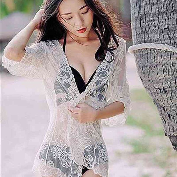 beach resort bikini swimsuit cover lace hollow spring cardigan long sleeve coat seaside sunscreen, White;black
beach resort bikini swimsuit cover lace hollow spring cardigan long sleeve coat seaside sunscreen, White;black