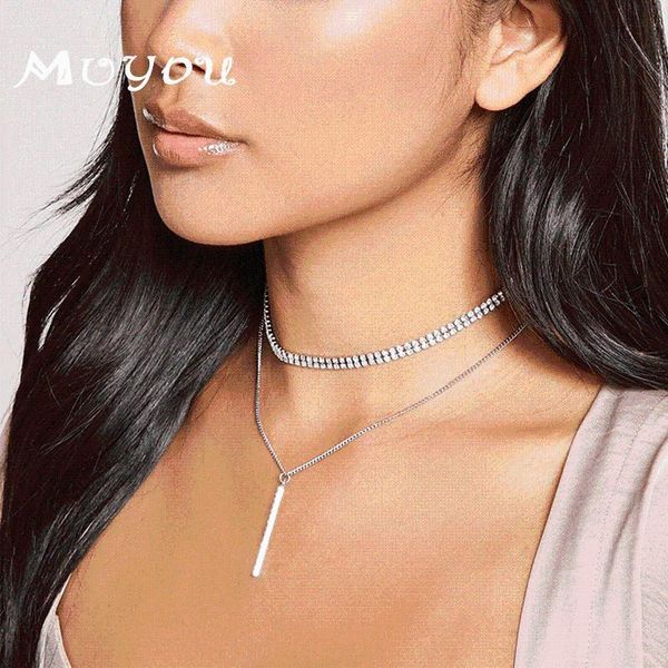 pendant necklaces rhinestone choker crystal for women luxury chokers collar chocker chunky multilayer y necklace jewelry accessories gifts, Silver
pendant necklaces rhinestone choker crystal for women luxury chokers collar chocker chunky multilayer y necklace jewelry accessories gifts, Silver