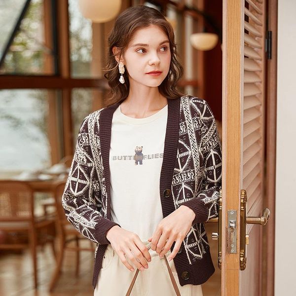 women's sweaters shzq sweater coat 2021 spring and autumn lazy style loose v-neck knitted cardigan early, White;black
women's sweaters shzq sweater coat 2021 spring and autumn lazy style loose v-neck knitted cardigan early, White;black