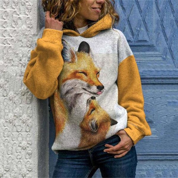women's hoodies & sweatshirts women printed hoodie animal print pullover long sleeve hooded ladies autumn winter harajuku lady jumper s, Black
women's hoodies & sweatshirts women printed hoodie animal print pullover long sleeve hooded ladies autumn winter harajuku lady jumper s, Black