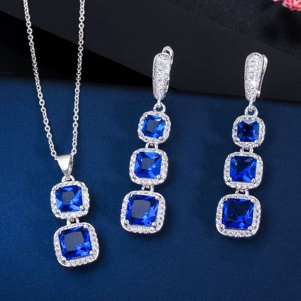 ki0093 korean simple square zircon jewelry fashion versatile earring pendant two-piece color protection anti allergy, Silver
ki0093 korean simple square zircon jewelry fashion versatile earring pendant two-piece color protection anti allergy, Silver