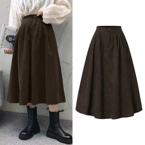 skirts skirt celmia elastic high waist corduroy women fashion a-line casual loose solid midi skirt korean femal yz4o, Black
skirts skirt celmia elastic high waist corduroy women fashion a-line casual loose solid midi skirt korean femal yz4o, Black