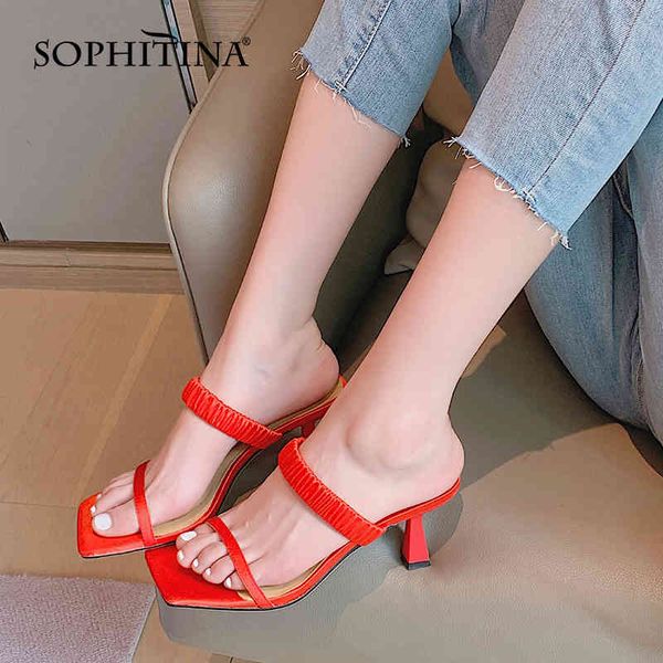 sophitina narrow band women sandals open toe high heels square toe shoes solid color daily summer lady shoes ao688 210513, Black
sophitina narrow band women sandals open toe high heels square toe shoes solid color daily summer lady shoes ao688 210513, Black