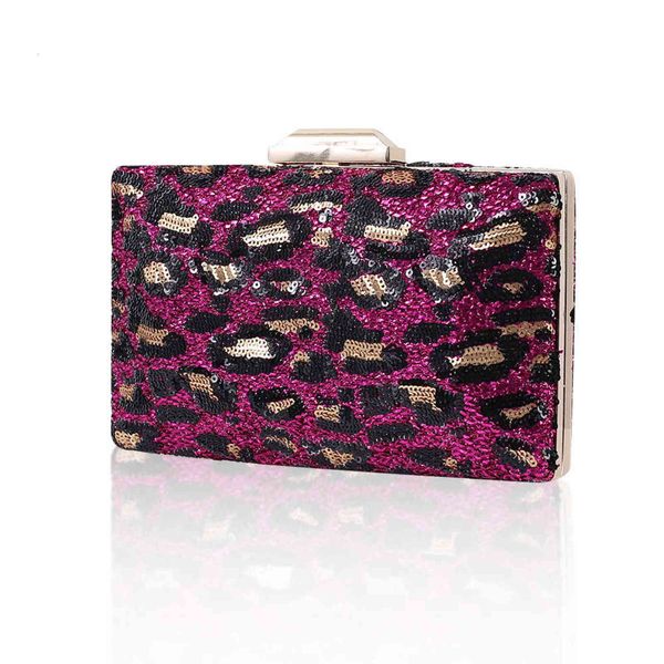 wind leopard print dinner bag bead slice ess holding bag temperament bride lady